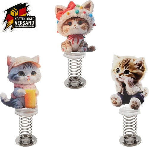 Wackelkatze auto dekor 3er - dekor, set