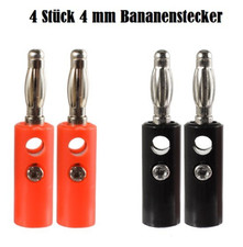 Bananen Stecker 4 Stück 4 mm