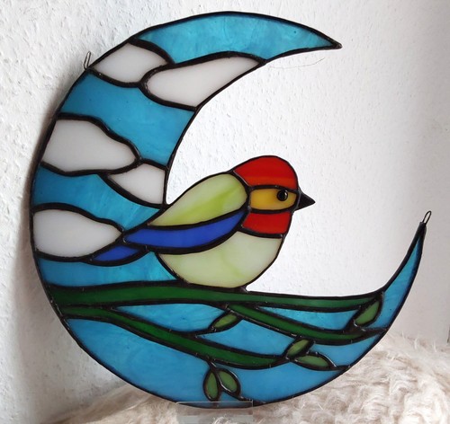 Tiffany fensterbild vogel - fensterbild, am