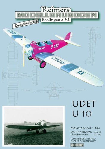 Kartonmodell udet 1 - u, 10