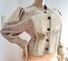 Designer Jungmayer Dirndl Trachtenjacke Strickjacke Handarbeit Gr 38-40