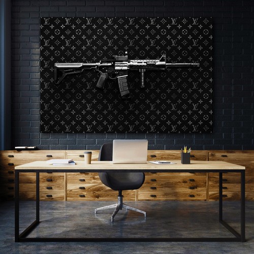 Wandbild waffe m416 - waffe,