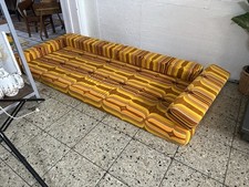 Schlafsofa Matratze Mit Kissen Gästebett Bett 70er Pop Art Retro Vintage Orange