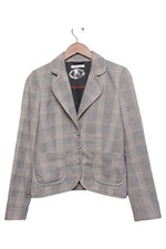Damen Blazer Kariert Grau