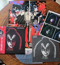 KISS GENE SIMMONS FIRST PRESS JAPAN POSTER OBI VIP - 6578   1978  LP NM / VG  