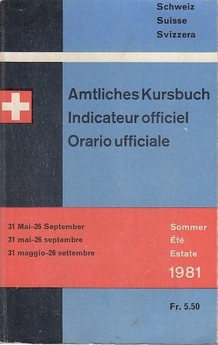 Schweiz offizielles kursbuch - schweiz,