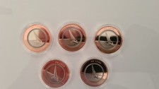 5x10 Euro Gedenkmünzen 2020, An Land, Polymer-Ring, PP/Spiegelglanz