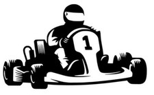 GO KART RACING  Aufkleber 1x