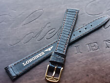 Longines Vintage 12mm Damen Echt Eidechse Leder Band ( Braun Gold )