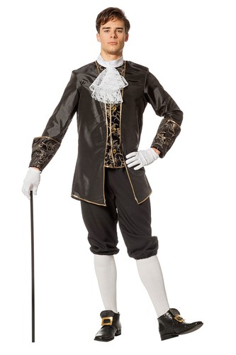 Schwarzes rokokokostüm gr - schwarzes,