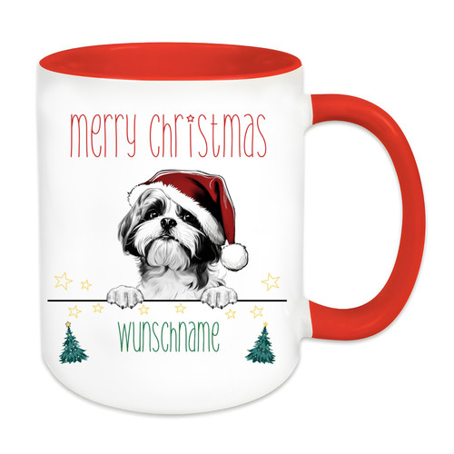 Hunde tasse weihnachten - tasse, shih