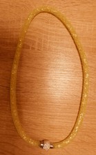 Kette Modeschmuck Plastikschlauch m. Glitterfüllung und Magnetverschluß Kiwigrün