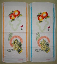 DDR chinesische Handtücher Set 2 Stück Früchte Äpfel.. 35cm x 79cm unbenutzt TOP