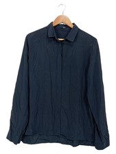 JOOP! Hemdbluse Damen Gr. 40/L Blau Business Seide Acetat