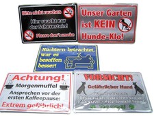 Blechschilder mit