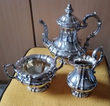 Kaffeeservice 1.236 Gramm  800er Silber, Godet Berlin, M. J. Wilm Berlin 