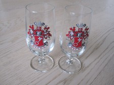 2er Set Biergläser Biertulpen Pilsgläser Original BECK`S Bier 70er TOP!!!