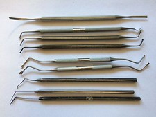 Medizintechnik Leipzig Konvolut Dental Instrument Planstopfer Zahnsonde 9 Stück