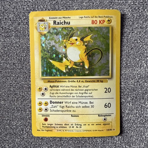 Pokémon karte raichu 102 - pokémon,