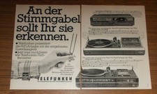 Seltene Werbung vintage TELEFUNKEN HR 3000 HIFI Receiver studio center 5030 1977