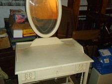 Alter Schminktisch mit Spiegel 2 Schubladen Schlafzimmer Frisiertisch um 1900