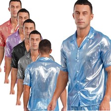 DE Herren Wetlook Lack Leder