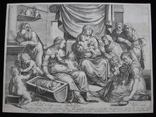Bartholomeus Willemsz Dolendo: Hl Familie 1610/Holy Family Print Kupferstich