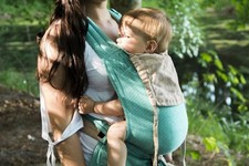 Baby Tragetuch GIRASOL MySol Caribe mit Schnallenhüftgurt