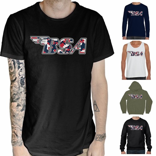 Bsa camouflage logo shirt - t-shirt,