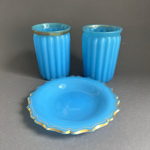 Biedermeier opalin glas set - biedermeier,