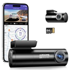 AZDOME Dual 4K+1080P Dashcam 5GWiFi GPS APP Parkmodus G-Sensor Auto Kamera+64GB