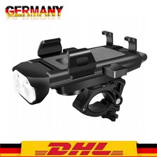 Fahrrad Handy Halterung LED Lampe Smartphone Halter Motorrad Lenker Roller DHL