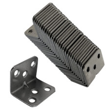 30er Set Möbelwinkel Verzinkt 3x3 cm - Eckwinkel Möbelverbinder Winkelverbinder