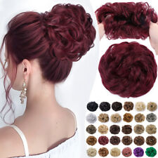 100% Wie Echthaar Dutt Haargummi Lockig Extensions Haarteil Messy Bun Haarknoten