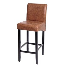 B-Ware Barhocker MCW-C33, Tresenhocker, Holz Wildlederimitat, dunkle Beine