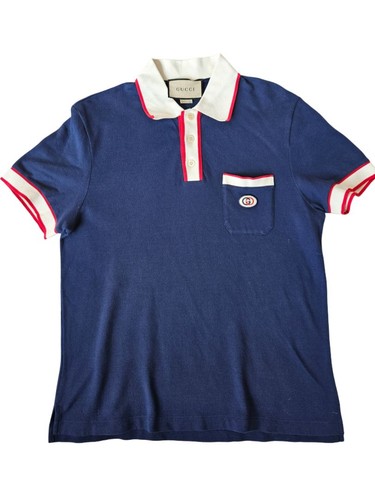 Gucci navy piqué interlocking - gucci,