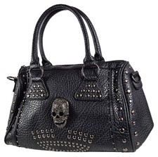 Bowlingbag Skull Totenkopf 3D Elegant - Handtasche Gotik Punk Nieten