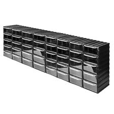 Aufbewahrungsbox Kunststoffschrank 40 transparente Schubladen 2 Module