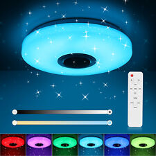 RGB LED Deckenlampe Dimmbar mit Bluetooth Musik Lautsprecher App Fernbedienung