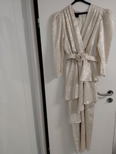 Creme vanillefarbenes langes Abend- / Ball- / Standesamt- / Brautkleid (40) L