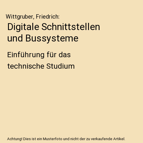 Digitale schnittstellen und - schnittstellen,