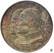 HESSEN, 2 Mark, 1904, Ernst Ludwig, Philipp der Großmütige, Jg. 74, vorzüglich