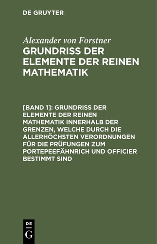Grundriss der elemente - elemente,