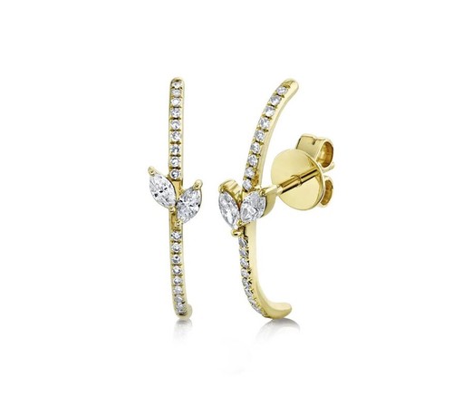 14k gelbgold marquise diamant - 14k,