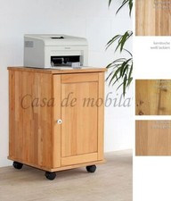 Massivholz Rollcontainer 46x69x49cm CONTRA Kernbuche oder Wildeiche massiv geölt