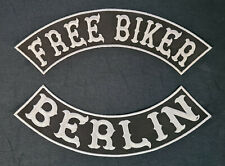 Patch Aufnäher Free Biker BERLIN Rückenschleife Rückenpatch 