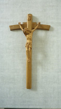 sehr grosses katholisches Kreuz, Holzkreuz, Kruzifix, Jesus, Wandkreuz 