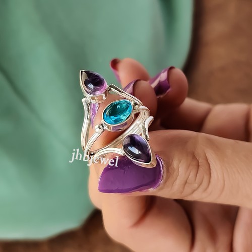 Amethyst blautopas edelstein - &,