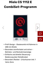 Miele CS 1112 E Kochfeld Edelstahl Proline Elektro Platte Glaskeramik