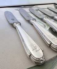 Obstmesser WMF antik Jugendstil Alp Hotelsilber Kreuzband Modell 200 Gravur L B